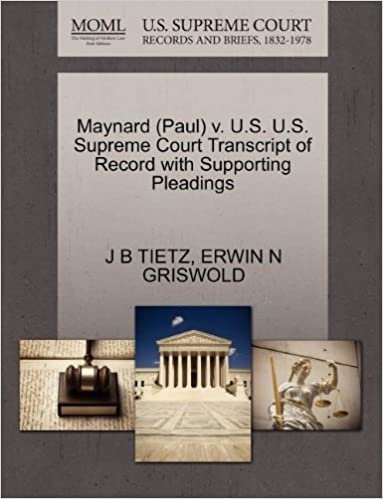 okumak Maynard (Paul) v. U.S. U.S. Supreme Court Transcript of Record with Supporting Pleadings