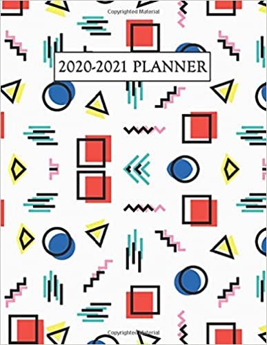 2020-2021 Planner: Glossy 2 Year Daily Weekly Planner Organizer with To-Do’s, Inspirational Quotes, Notes & Vision Boards | Two Year Agenda Schedule Notebook & Business Calendar | Cute Memphis Pattern