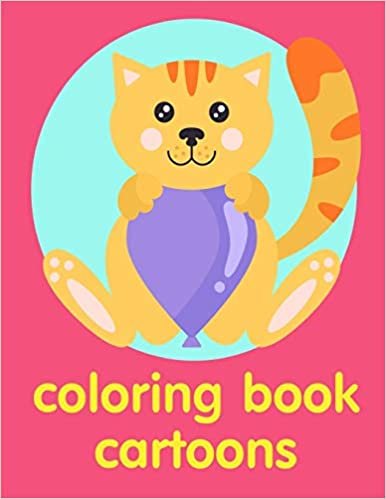 coloring book cartoons: A Cute Animals Coloring Pages for Stress Relief & Relaxation