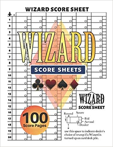 okumak Wizard Score Sheets: V.3 Wizard Card Game Score Pads | Wizard Scorebook | Big size 8.5*11 inches 100 Pages