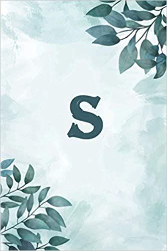 okumak S: Monogram Initial Notebook Letter S | birthday netebook | College Ruled| , birthday , Farmouse, Flowers, Woodgrain, Floral