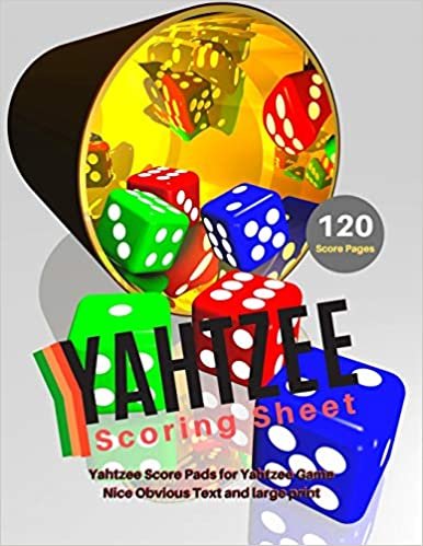 okumak Yahtzee Scoring Sheet: V.26 Yahtzee Score Pads for Yahtzee Game Nice Obvious Text and Large Print Yahtzee Score Card 8.5*11 inch