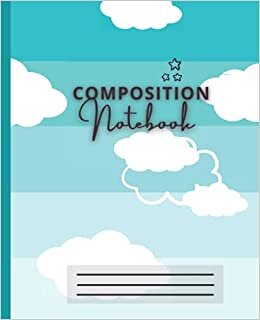 okumak Composition Notebook: Color Stripe Pretty Blue Color Gradient / Lined Exercise Book, Notes, To Do Lists, Notepad 7.5’’x 9.25’’ Inches - College Ruled Line
