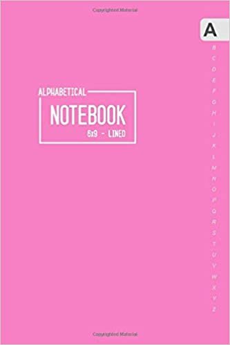 okumak Alphabetical Notebook 6x9: Medium Lined-Journal Organizer with A-Z Tabs Printed | Smart Pink Design