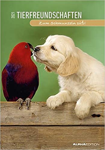 okumak Tierfreundschaften 2021 - Bild-Kalender 24x34 cm - Animal Friendships - Wandkalender - mit Platz für Notizen - Alpha Edition