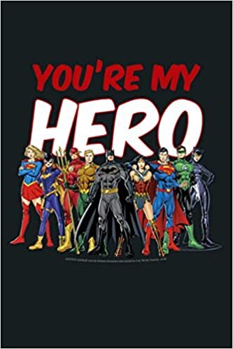okumak Kids DC Comics Valentine S Day Justice League You Re My Hero Premium: Notebook Planner - 6x9 inch Daily Planner Journal, To Do List Notebook, Daily Organizer, 114 Pages