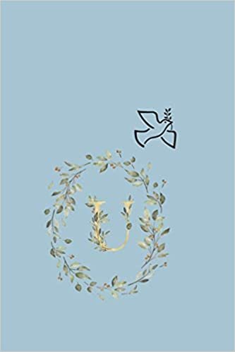 okumak U: Dove and Olive Branch U  monogram notebook.