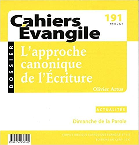 okumak Cahiers Evangile - numéro 191 L&#39;approche canonique de l&#39;Ecriture (Cahiers évangiles)
