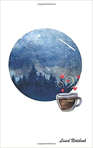 okumak Lined Notebook: Blank Line Notebook Journal - Coffee Cup on Winter Night - 100 Pages - (5 x 8 inches) for taking notes, writing, organizing
