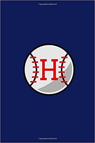 okumak H: Baseball Monogram Initial &#39;H&#39; Notebook: (6 x 9) Daily Planner, Lined Daily Journal For Writing, 100 Pages, Durable Matte Cover