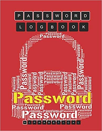 okumak password tracker notebook: Password Manager Notebook With Alphabetical Tabs A-Z ( Size 8.5 X 11 ) Keep Your Secure Password : Password Lock Representing Log In And Wordcloud Red Colour Background