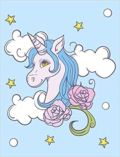 okumak Beautiful Unicorn And Clouds - Unicorn Wide Ruled Composition Notebook: Standard Size, Wide Ruled Paper Workbook For Kids, s, Adults - Girls, Boys, Women, Men | Use At School, College, Work