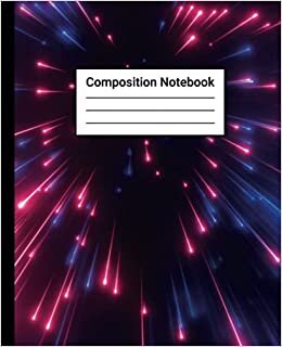 okumak Composition Notebook: Wide Ruled Paper Notebook / 7.5&quot; x 9.25&quot; / 110 Pages / red universe / For girls, teens, students, kids and adults