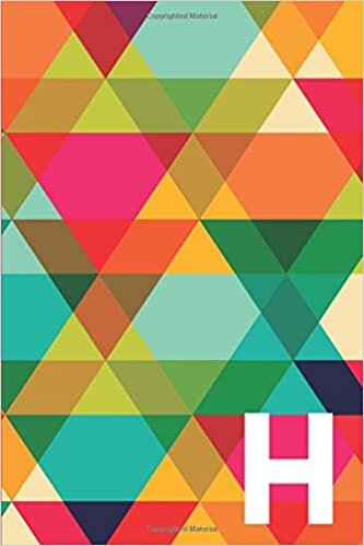 okumak H: 6x9 Lined Writing Notebook Journal Personalized with Monogram Initial Letter, 120 Pages –Rainbow Multicolored Modern Triangles (Modern Triangles Monogram Journals)