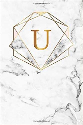 okumak U: Cute Initial Monogram Letter U Dot Grid Bullet Notebook. Pretty Personalized Name Inspirational Journal &amp; Diary for Girls and Women with Dot Grid Pages - Nifty Marble &amp; Gold Print