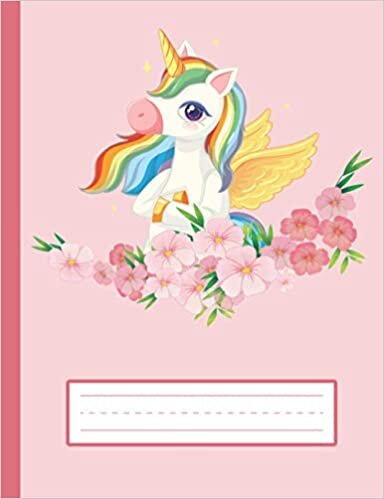 okumak Cute Golden Horn Unicorn - Unicorn Primary Story Journal To Write And Draw For Grades K-2 Kids: Standard Size, Dotted Midline, Blank Handwriting Practice Paper With Picture Space For Girls, Boys