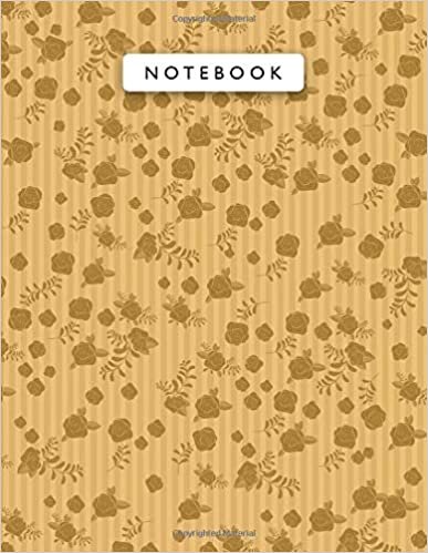 okumak Notebook Bright Yellow (Crayola) Color Mini Vintage Rose Flowers Small Lines Patterns Cover Lined Journal: 8.5 x 11 inch, 21.59 x 27.94 cm, Work List, ... Journal, Planning, A4, 110 Pages, Monthly