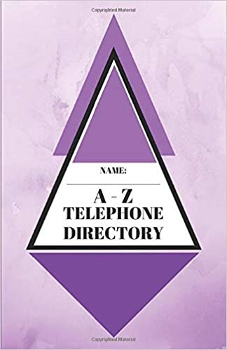 okumak A - Z Telephone Directory: Address and Telephone Log Book in Purple with coloured coded pages (Telephone/Address Book 5.06&quot; x 7.81&quot; Diamond)