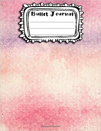 okumak Bullet Journal: A4 - 156 pages - Watercolor - Aquarelle - Peinture - Encre - Nuage d&#39;encre - PointillÃ©s - Dot point, bullet journal, dot grid, planner, planning, organizer, journal, Fleurs, Bujo