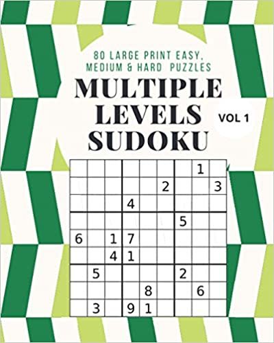 okumak 80 Large Print Large Easy, Medium and Hard Puzzles Multiple Levels Suduko Vol 1: Logic and Brain Mental Challenge Puzzles Gamebook with solution Games ... Family, Sleepovers, Game Night, Camp,