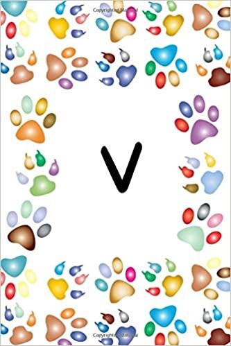 okumak V :: Lined Journal / Notebook /planner/ dairy/ classroom book perfect for kids, Girls or Boys for writing or school note taking, drawing ... comes ... Monogram Letter jounal with a cute dog paw