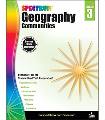 carson dellosa الطيف geography workbooks, Grade 3, Communities
