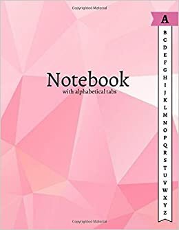 okumak Notebook with Alphabetical tabs: journal notebooks with tabs, Lined-Journal Organizer with A-Z Tabs, Alphabetical Notebook with Tabs, notebook with ... gifts for women, PINK poly art cover.