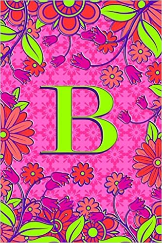 okumak B: 6&quot; x 9&quot; Personalized Monogram Initial B Matte Paperback Notebook Journal Diary 120 Pages (60 sheets) Wide-Ruled Blank Lined For Girls And Women