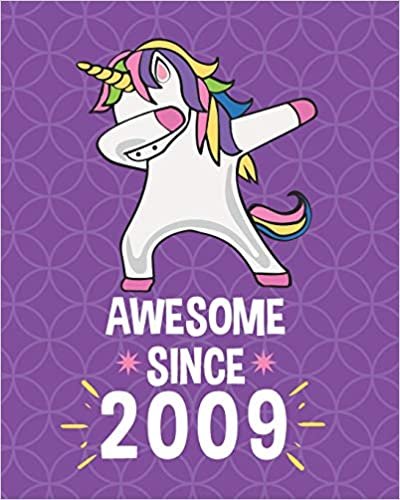 okumak Awesome Since 2009: Dabbing Unicorn Notebook for Girls
