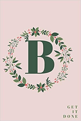 okumak Monogram Initial Letter B Notebook with Rose Pink Floral Journal for Women, Girls Birthday Gift and School: Lined Notebook / Journal Gift, 120 Pages, 6x9, Soft Cover, Matte Finish