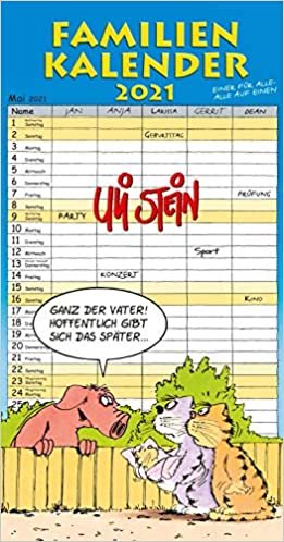 okumak Uli Stein – Familienkalender 2021: Familienplaner mit 5 Spalten