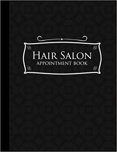 okumak Hair Salon Appointment Book: 6 Columns Appointment Log Book, Appointment Time Planner, Hourly Appointment Calendar, Black Cover: Volume 11