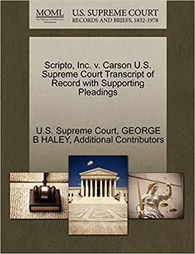 okumak Scripto, Inc. v. Carson U.S. Supreme Court Transcript of Record with Supporting Pleadings