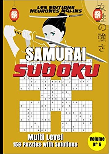 okumak Samurai Sudoku Multi Level 156 Puzzles with Solutions Volume n°5: Sudoku Puzzle Books for Adults or Kids Easy Medium Hard Level, Large Print (Samurai Sudoku Multi Level with Solutions, Band 5)