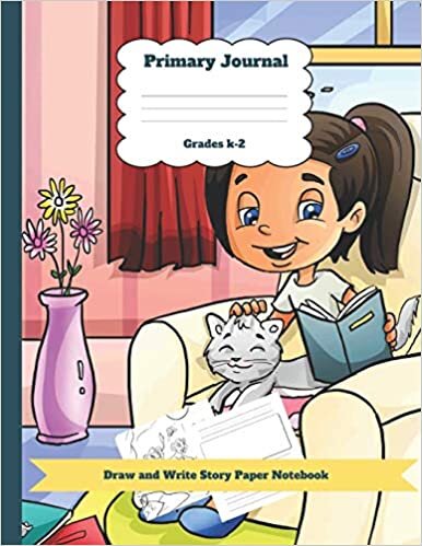 okumak Primary Journal Grades k-2 Draw and Write Story Paper Notebook: Cats Theme Dashed Mid Line and Picture Space Plus Coloring Pages for Boys and Girls (Efrat Haddi Primary Notebooks, Band 28)