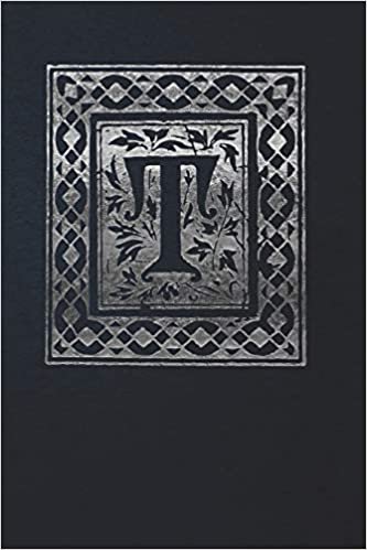 okumak Notebook: Art Nouveau Initial T - Silver on Black - Lined Diary / Journal