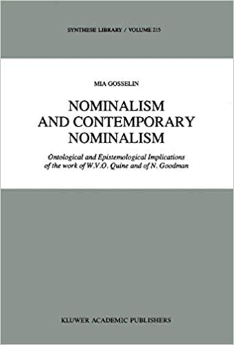 okumak Nominalism and Contemporary Nominalism: Ontological and Epistemological Implications of the work of W.V.O. Quine and of N. Goodman (Synthese Library)