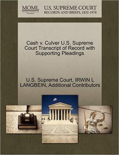 okumak Cash v. Culver U.S. Supreme Court Transcript of Record with Supporting Pleadings