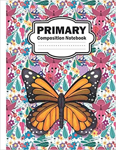 okumak Primary Composition Notebook: Story Paper With Blank Picture Space | Kindergarten to Early Childhood with Dotted Midline on Bottom ( Beautiful Butterfly Primary Composition Notebook Grades K-2)