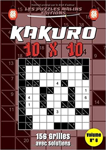 okumak Kakuro 10x10 156 Grilles avec solutions Volume n°6: Jeu de Kakuro pour adultes, Jeu de logique, Enigmes et casse-tête, Grand format