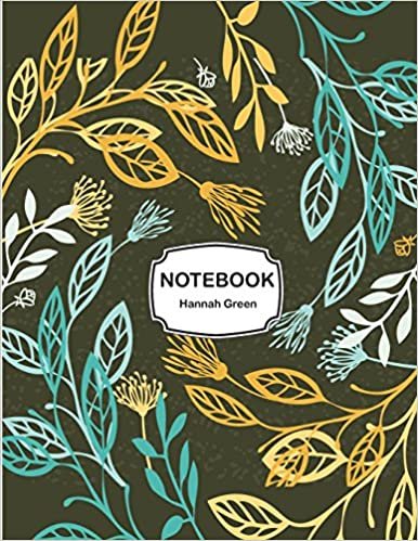 Notebook: Blue yellow flowers: Journal Dot-Grid, Grid, Lined, Blank No Lined: Book: Pocket Notebook Journal Diary, 110 pages, 8.5" x 11"