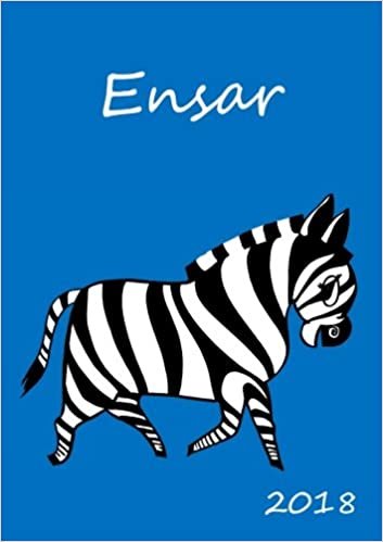 okumak 2018: personalisierter Zebra-Kalender 2018 - Ensar - DIN A5 - eine Woche pro Doppelseite