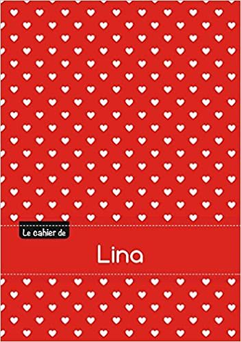 okumak Le cahier de Lina - Petits carreaux, 96p, A5 - Petits c urs (Tout âge)