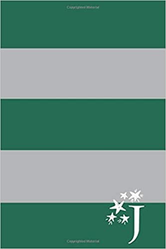 okumak J: 6x9 Lined Personalized Writing Notebook Journal, 120 pages — Monogram Initial Letter J with Magical Stars on Emerald Green &amp; Silver Gray Background (Magical Emerald Green Monogram Gifts)