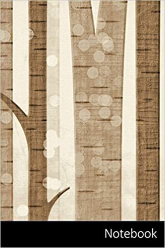 okumak Notebook: Motif Arbre Bouleau, Bouleau Forêt, Automne, Automne Carnet / Journal / Livre d&#39;écriture / Calepin / Agenda / Notes - 6 x 9 pouces (15,24 x 22,86 cm), 150 pages, surface brillante.