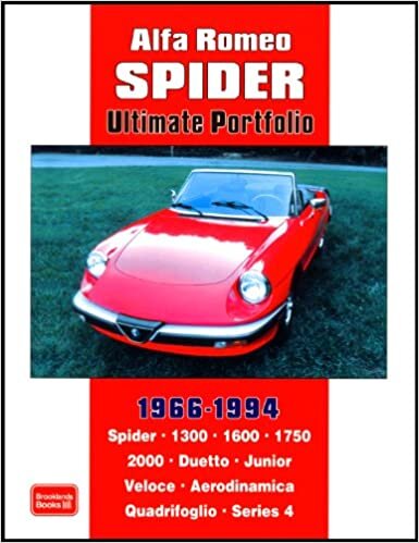 okumak Alfa Romeo Spider Ultimate Portfolio 1966-1994: Spider. 1300. 1600. 1750. 2000. Duetto. Junior. Veloce. Aerodinamica Quadrifoglio. Series 4 (Road Test, Band 4)