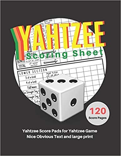 okumak Yahtzee Scoring Sheet: V.29 Yahtzee Score Pads for Yahtzee Game Nice Obvious Text and Large Print Yahtzee Score Card 8.5*11 inch