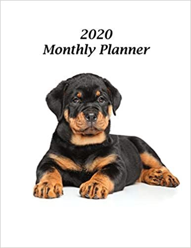okumak 2020 Monthly Planner: Rottweiler Puppy Cover – Includes Major U.S. Holidays and Sporting Events