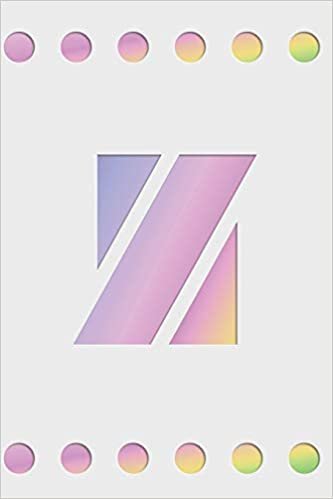 okumak Z: Modern minimalist monogram journal in soft pastel gradient colors. Have the initial letter of your name beautifully displayed on a fantasy-inspired abstract background.