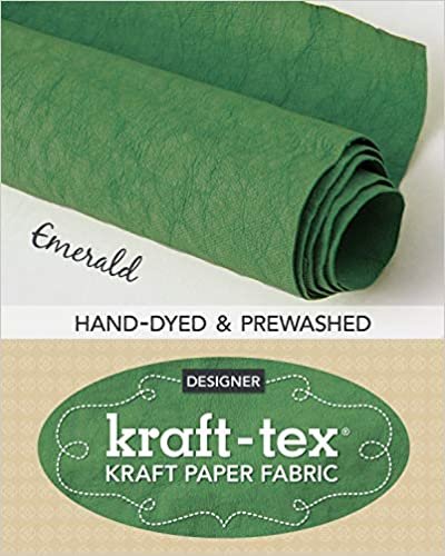 okumak kraft-tex (R) Roll Emerald Hand-Dyed &amp; Prewashed: Kraft Paper Fabric